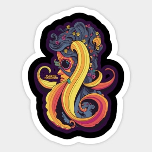 Plastic Macaroni Boho Trippy Hippy Fusilli Sticker